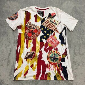 Heritage By America 1776 Clothing Tshirt Size XXL Patches White Flag